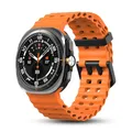 Bracelet silicone marin pour Samsung Galaxy Watch Ultra – Couleur du bracelet Orange