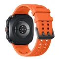 Bracelet silicone marin pour Samsung Galaxy Watch Ultra – Couleur du bracelet Orange-Ultra Logo