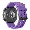 Bracelet silicone marin pour Samsung Galaxy Watch Ultra – Couleur du bracelet Purple-Ultra Logo