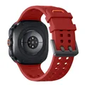 Bracelet silicone marin pour Samsung Galaxy Watch Ultra – Couleur du bracelet Red-Ultra Logo