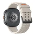 Bracelet silicone marin pour Samsung Galaxy Watch Ultra – Couleur du bracelet Starlight-Ultra Logo