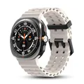 Bracelet silicone marin pour Samsung Galaxy Watch Ultra – Couleur du bracelet Starlight