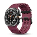 Bracelet silicone marin pour Samsung Galaxy Watch Ultra – Couleur du bracelet Wine red