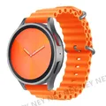 Bracelet silicone océan 20 à 22 mm pour Samsung Galaxy – Couleur du bracelet Orange 08