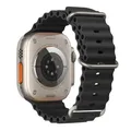 Bracelet silicone océan pour Apple Watch Ultra 40 à 49 mm – Couleur du bracelet 1 black