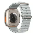 Bracelet silicone océan pour Apple Watch Ultra 40 à 49 mm – Couleur du bracelet 13 cloud gray