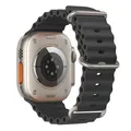 Bracelet silicone océan pour Apple Watch Ultra 40 à 49 mm – Couleur du bracelet 19 coast gray