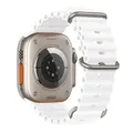 Bracelet silicone océan pour Apple Watch Ultra 40 à 49 mm – Couleur du bracelet 2 white