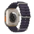 Bracelet silicone océan pour Apple Watch Ultra 40 à 49 mm – Couleur du bracelet 20 Berry Purple