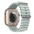 Bracelet silicone océan pour Apple Watch Ultra 40 à 49 mm – Couleur du bracelet 22 stone lotus blue