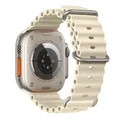 Bracelet silicone océan pour Apple Watch Ultra 40 à 49 mm – Couleur du bracelet 24 Antique White
