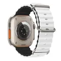 Bracelet silicone océan pour Apple Watch Ultra 40 à 49 mm – Couleur du bracelet 25 white with black