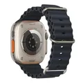 Bracelet silicone océan pour Apple Watch Ultra 40 à 49 mm – Couleur du bracelet 9 midnight blue