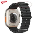 Bracelet silicone océan pour Apple Watch Ultra 40 à 49 mm – Couleur du bracelet B Black
