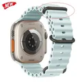 Bracelet silicone océan pour Apple Watch Ultra 40 à 49 mm – Couleur du bracelet B Ice Blue