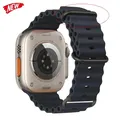 Bracelet silicone océan pour Apple Watch Ultra 40 à 49 mm – Couleur du bracelet B Navy