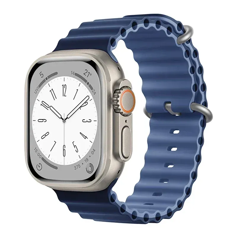 Bracelet silicone océan pour Apple Watch Ultra 40 à 49 mm