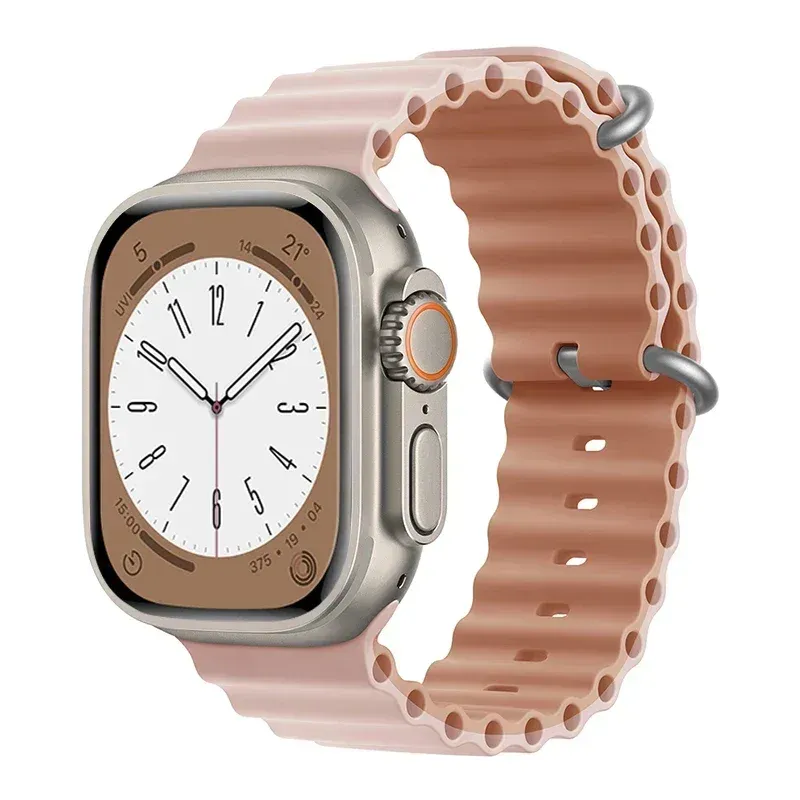 Bracelet silicone océan pour Apple Watch Ultra 40 à 49 mm