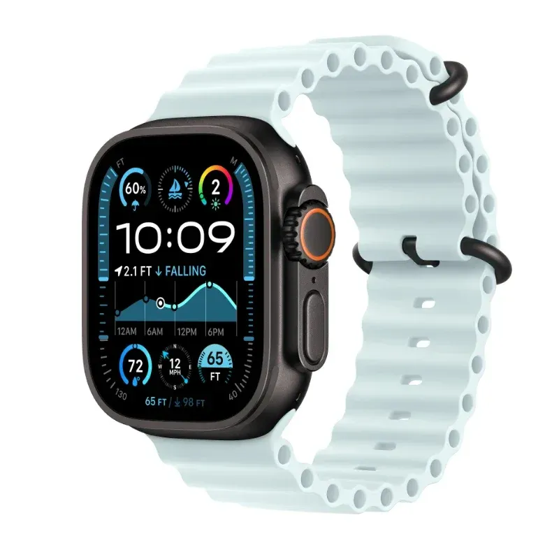 Bracelet silicone océan pour Apple Watch Ultra 40 à 49 mm