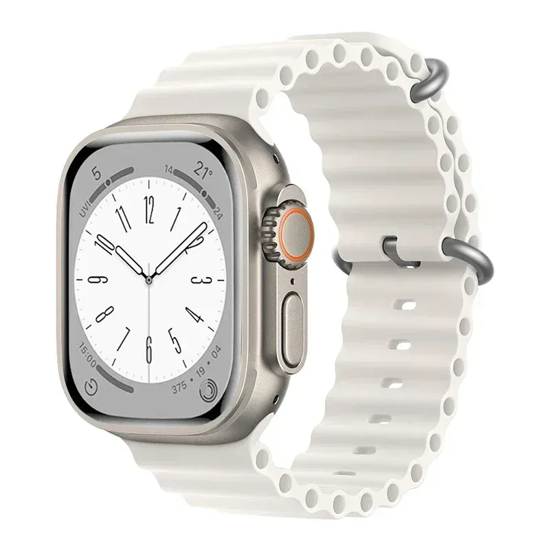 Bracelet silicone océan pour Apple Watch Ultra 40 à 49 mm