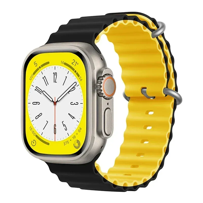 Bracelet silicone océan pour Apple Watch Ultra 40 à 49 mm