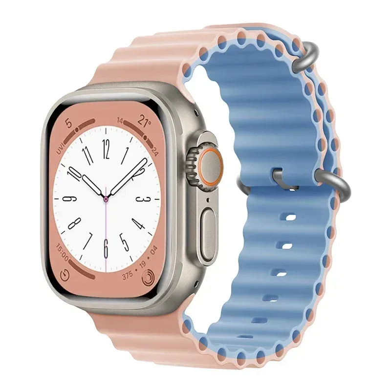Bracelet silicone océan pour Apple Watch Ultra 40 à 49 mm
