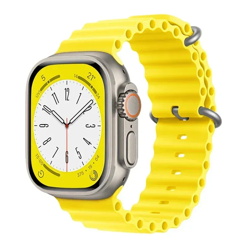 Bracelet silicone océan pour Apple Watch Ultra 40 à 49 mm