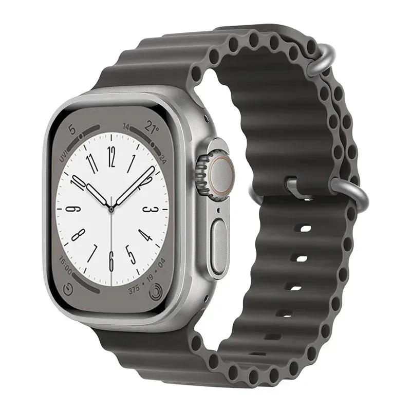 Bracelet silicone océan pour Apple Watch Ultra 40 à 49 mm