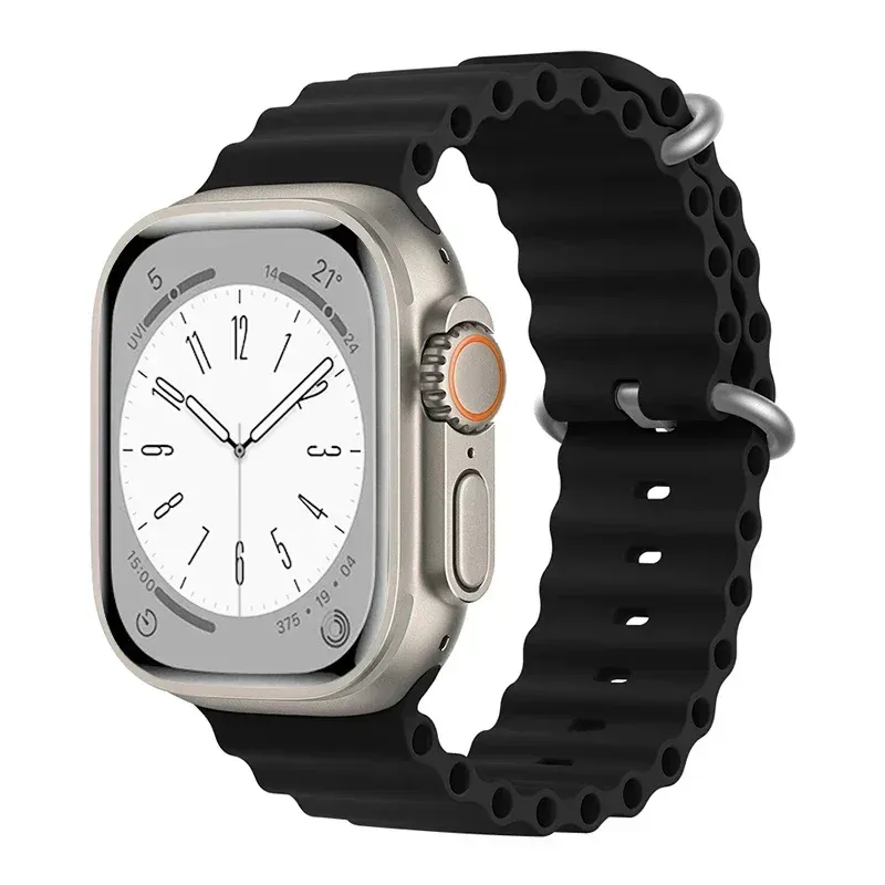 Bracelet silicone océan pour Apple Watch Ultra 40 à 49 mm