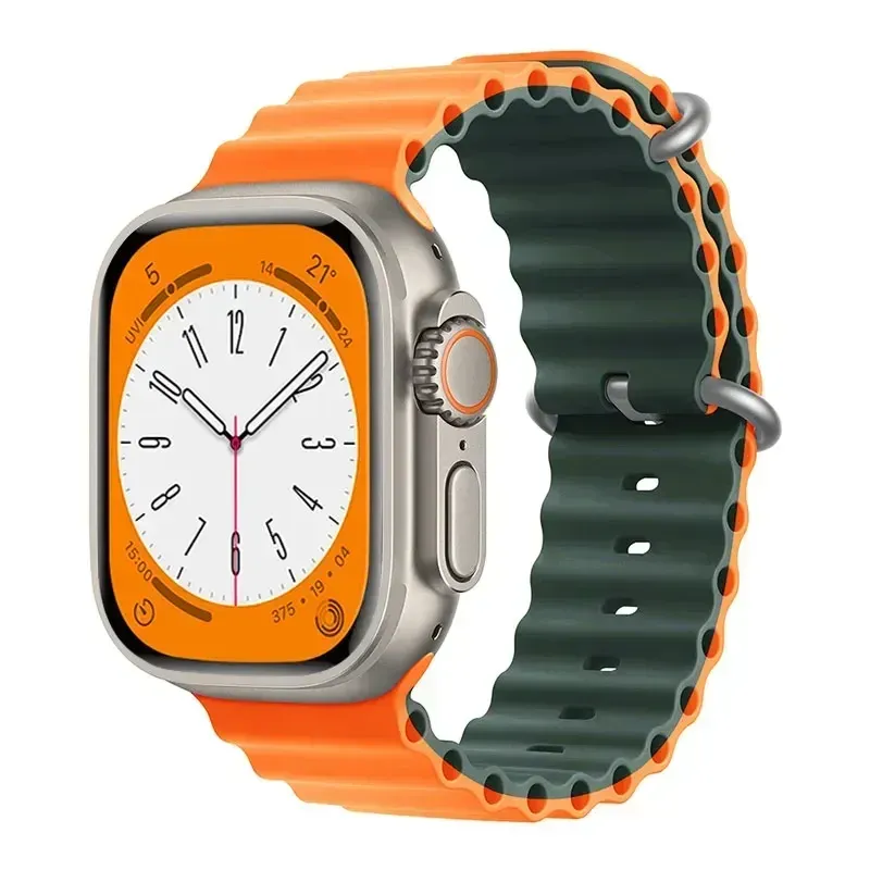 Bracelet silicone océan pour Apple Watch Ultra 40 à 49 mm