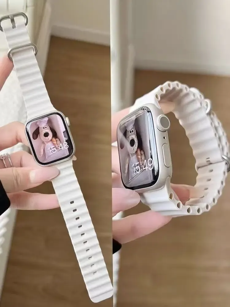 Bracelet silicone océan pour Apple Watch Ultra 40 à 49 mm