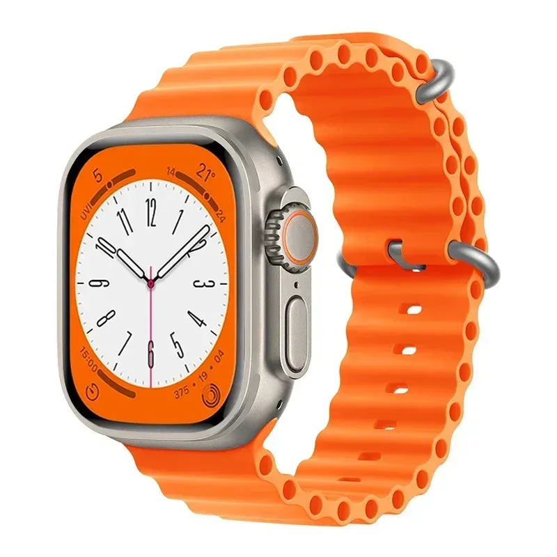 Bracelet silicone océan pour Apple Watch Ultra 40 à 49 mm