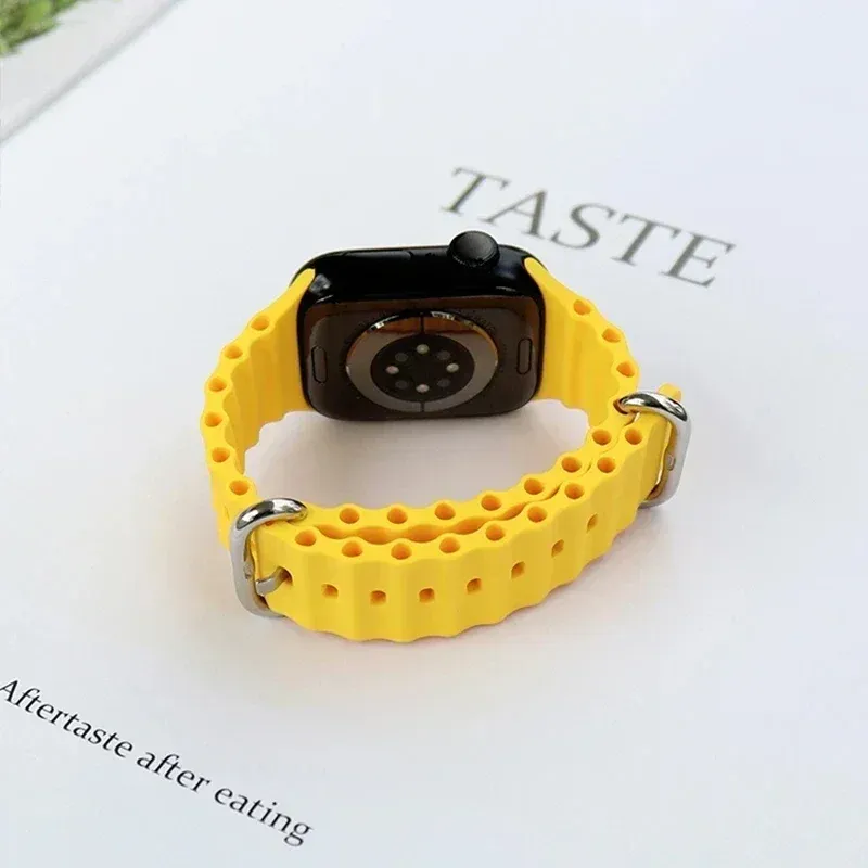 Bracelet silicone océan pour Apple Watch Ultra 40 à 49 mm
