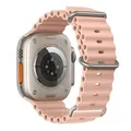Bracelet silicone océan pour Apple Watch Ultra 40 à 49 mm – Couleur du bracelet powder with gray