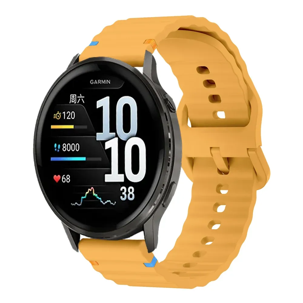 Bracelet silicone ondulé 18 à 22 mm Garmin Forerunner