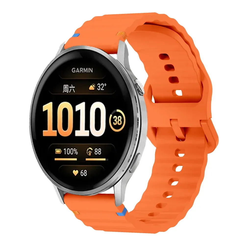 Bracelet silicone ondulé 18 à 22 mm Garmin Forerunner