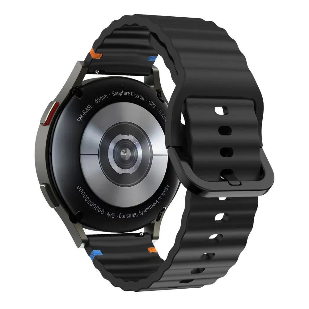Bracelet silicone ondulé 18 à 22 mm Garmin Forerunner