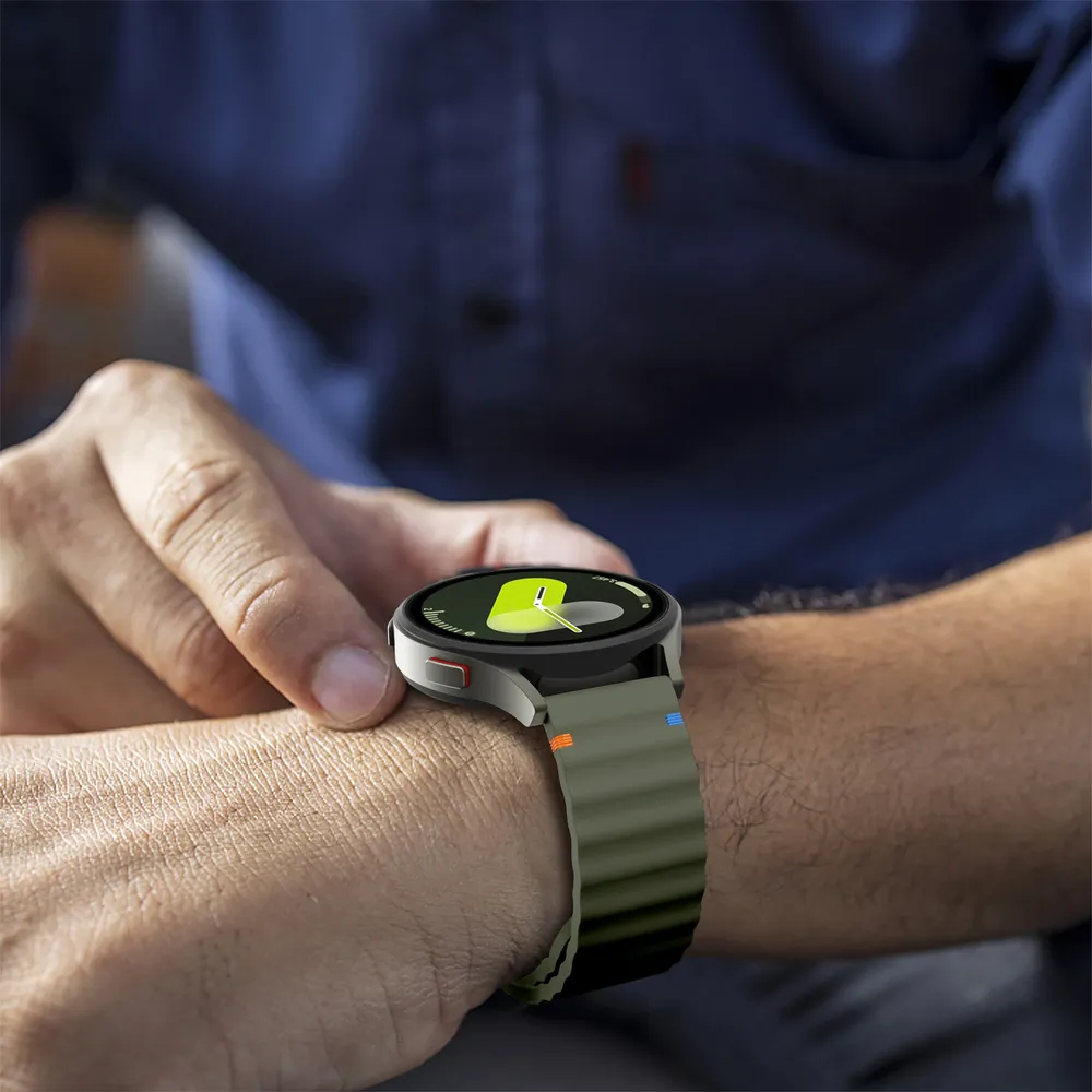 Bracelet silicone ondulé 18 à 22 mm Garmin Forerunner