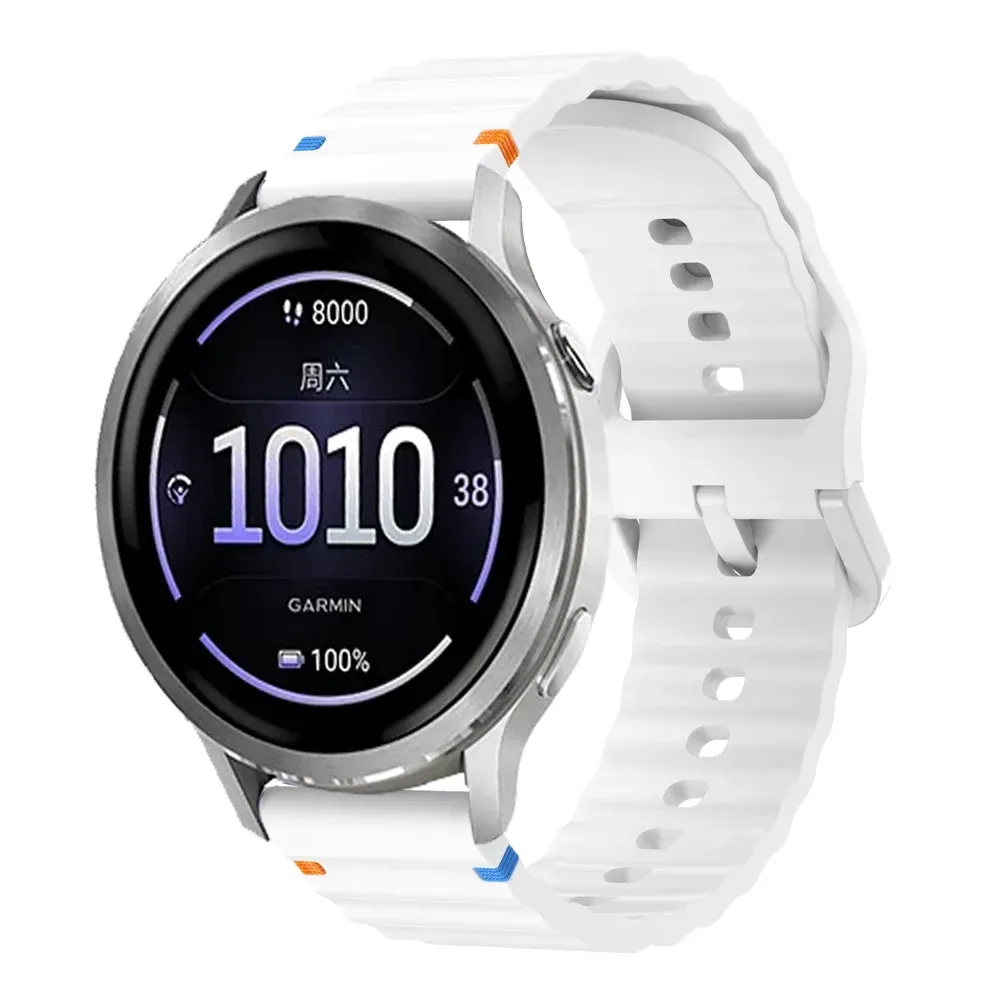 Bracelet silicone ondulé 18 à 22 mm Garmin Forerunner