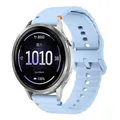 Bracelet silicone ondulé 18 à 22 mm Garmin Forerunner – Couleur du bracelet Light Blue