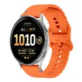 Bracelet silicone ondulé 18 à 22 mm Garmin Forerunner – Couleur du bracelet Orange