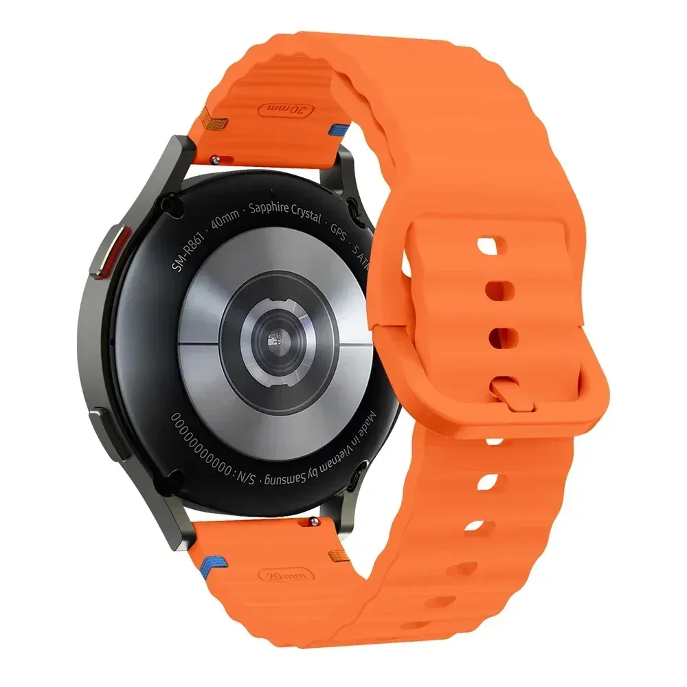 Bracelet silicone ondulé 20 et 22 mm Amazfit GTR GTS