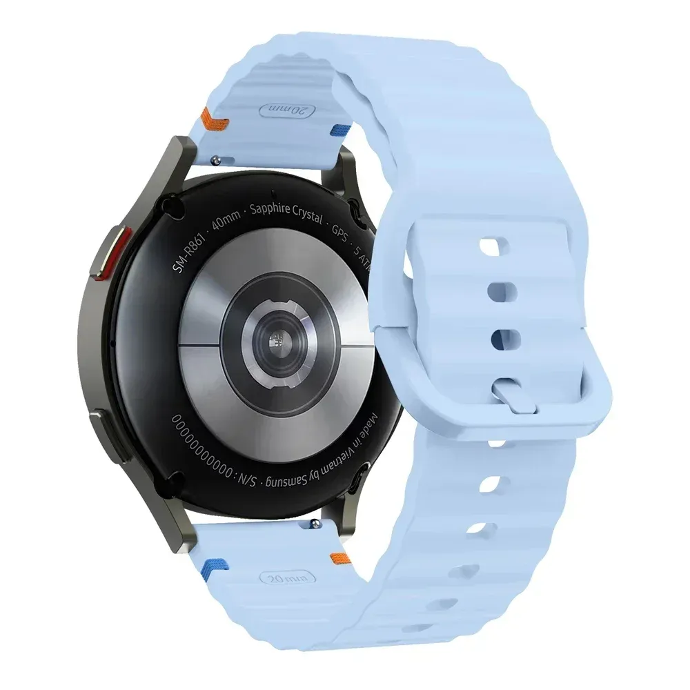 Bracelet silicone ondulé 20 et 22 mm Amazfit GTR GTS