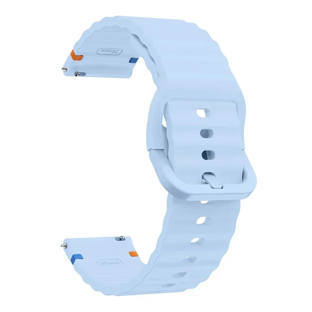 Bracelet silicone ondulé 20 et 22 mm Amazfit GTR GTS