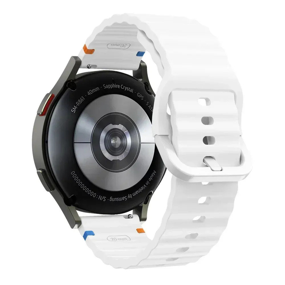 Bracelet silicone ondulé 20 et 22 mm Amazfit GTR GTS