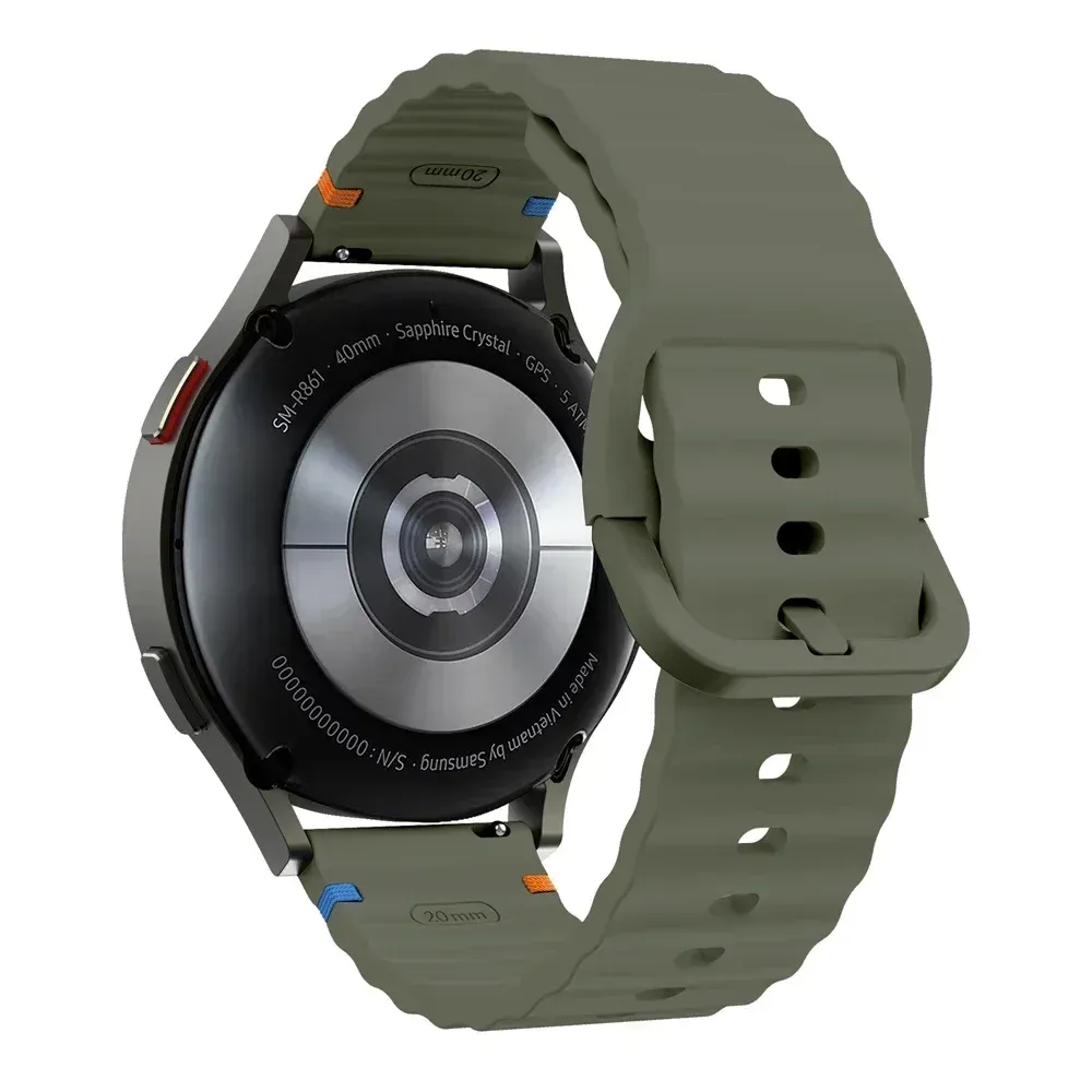 Bracelet silicone ondulé 20 et 22 mm Amazfit GTR GTS