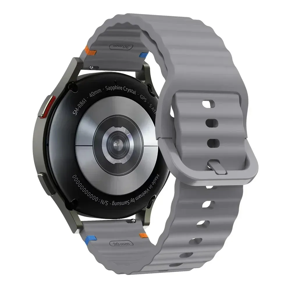 Bracelet silicone ondulé 20 et 22 mm Amazfit GTR GTS