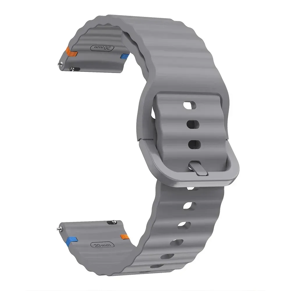 Bracelet silicone ondulé 20 et 22 mm Amazfit GTR GTS