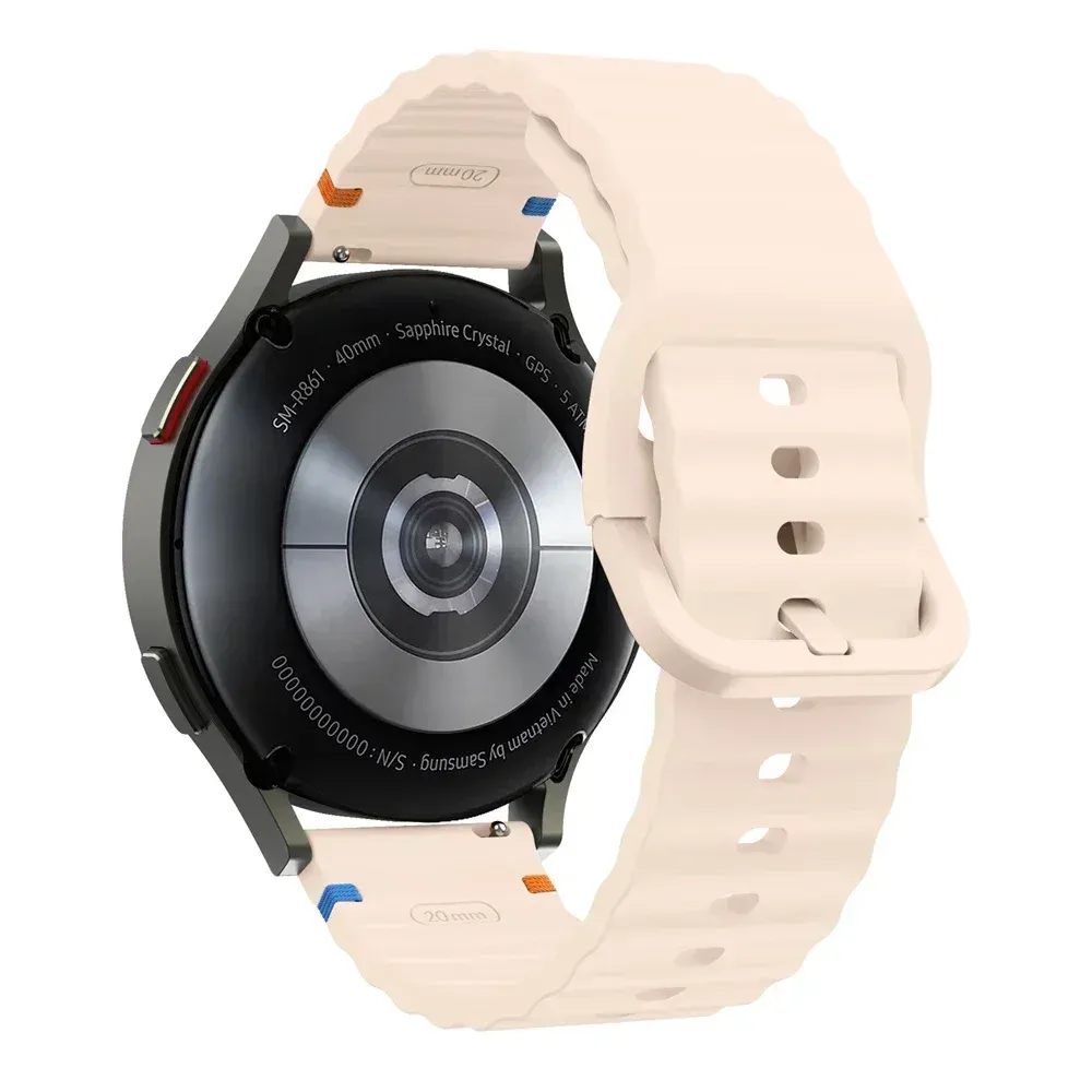 Bracelet silicone ondulé 20 et 22 mm Amazfit GTR GTS