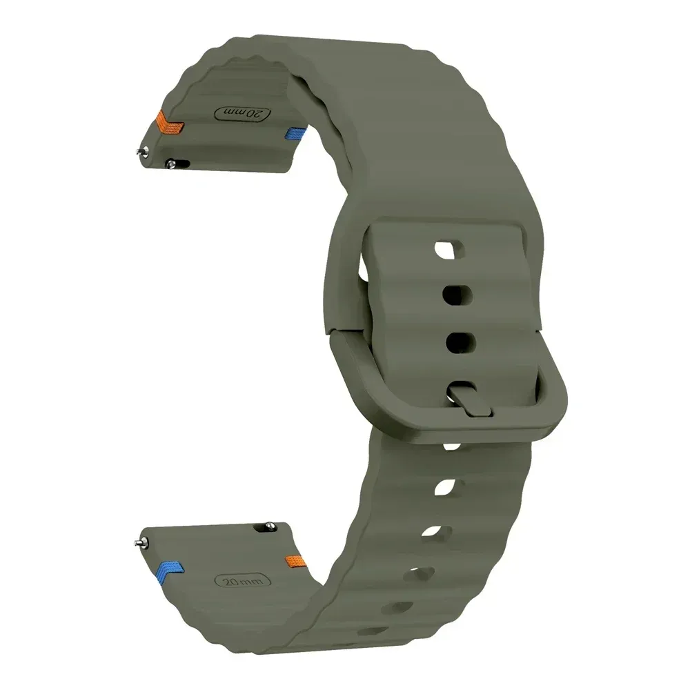 Bracelet silicone ondulé 20 et 22 mm Amazfit GTR GTS